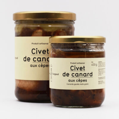 Civet de canard aux cèpes