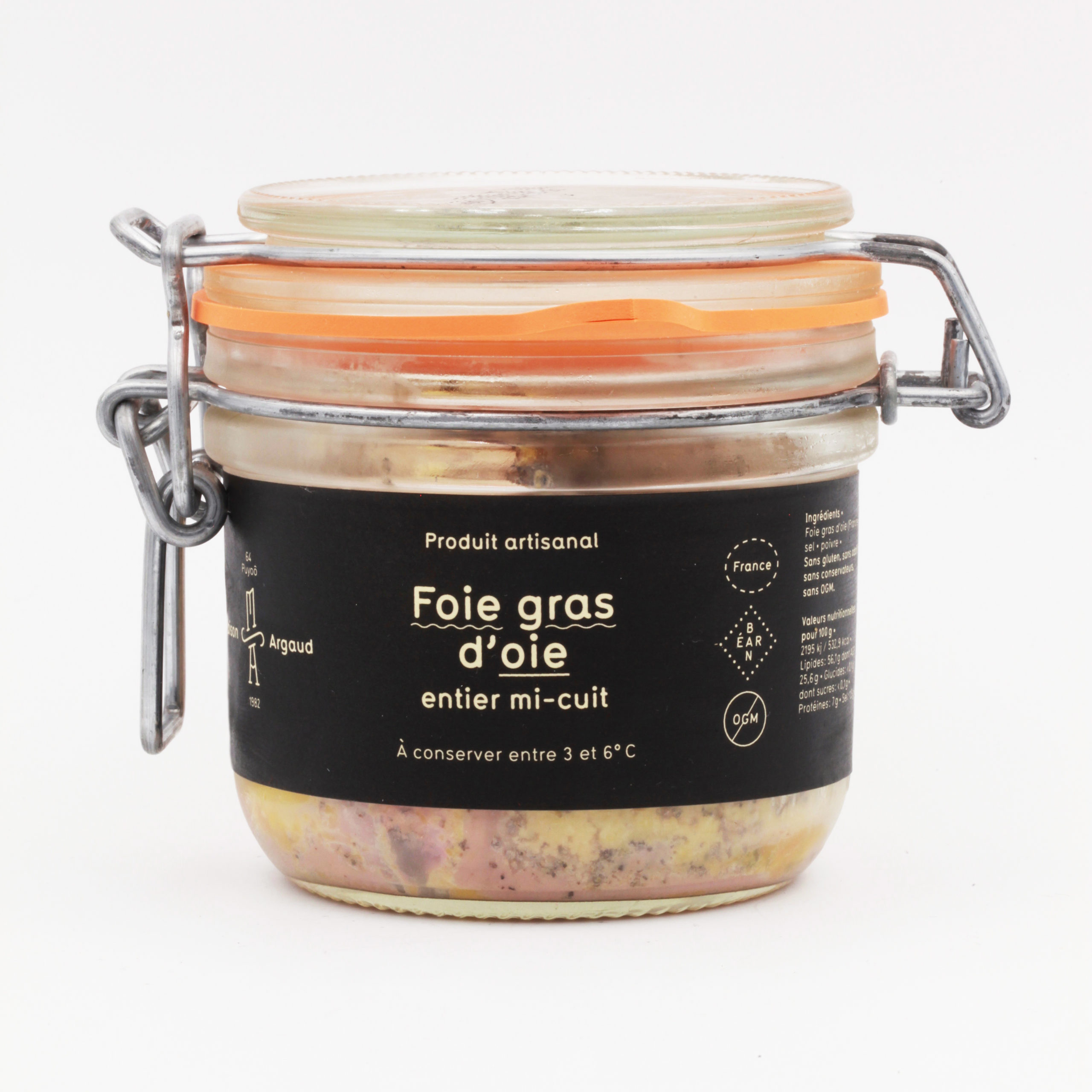 Foie gras d'oie entier mi-cuit en bocal