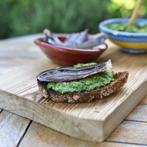 Tartine pesto / magret
